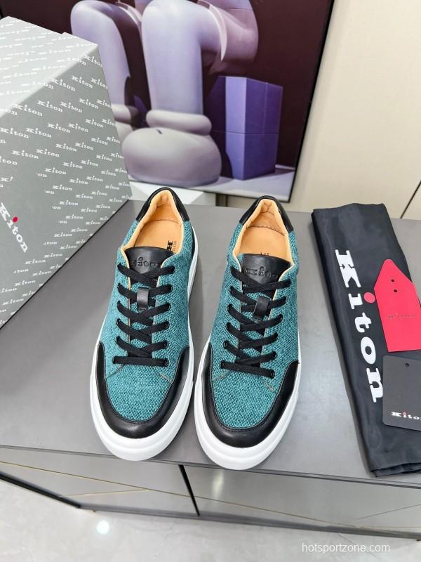 Kiton 2025/SS Tie-Detail Old Money Style Casual Men's Shoes - KFY00320