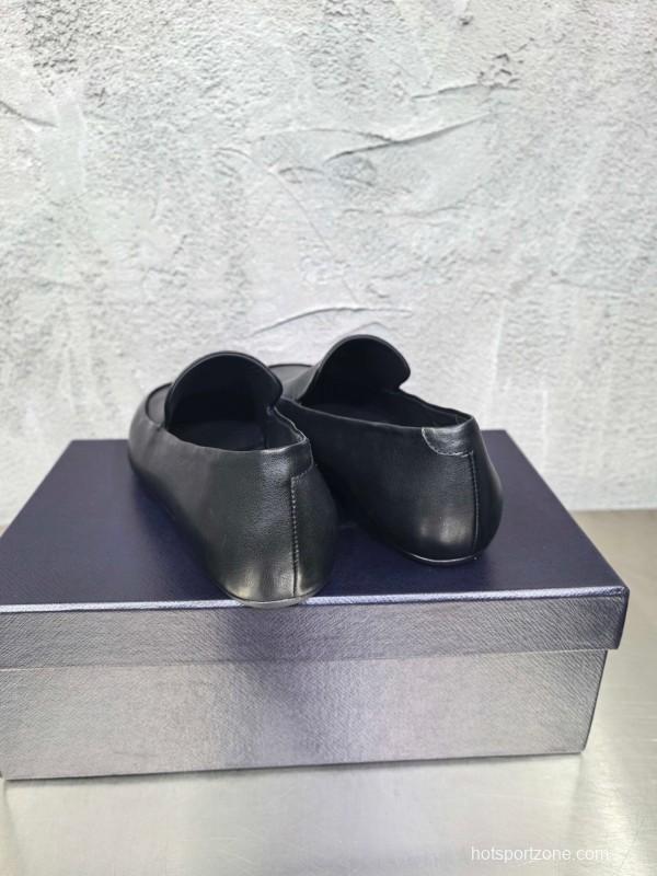 Prada Shuffle Monk Loafers Classic Retro Men's Leather Shoes - AS00380