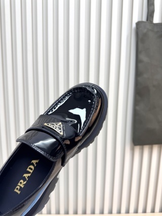 Prada Platform Loafers with Lightweight Anti-Slip Sole - LY00300