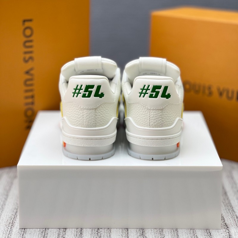 Louis Vuitton Trainer Retro Basketball-Inspired Sneakers with Mixed Materials - LY00430