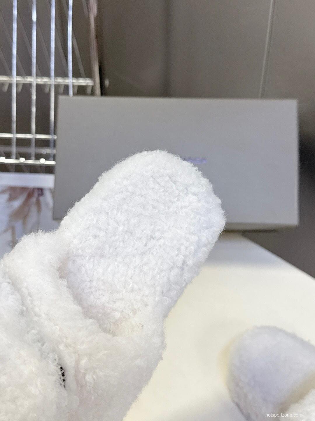 Balenciaga 2025 SS Couple Edition Coca-Cola Fur Slides - KFY00230