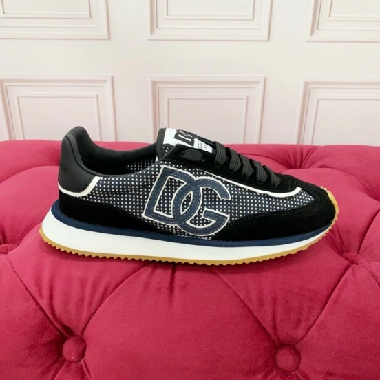 Dolce & Gabbana 2025 Spring Summer Collection Luxury Embroidered Logo Sneakers - AS00300