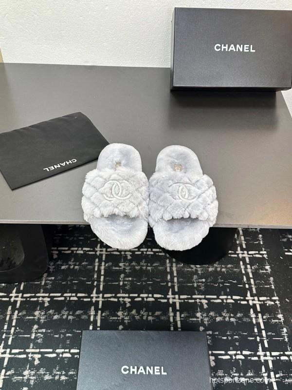 Chanel 2025 Spring/Summer Luxury Wool Slippers - LY00250
