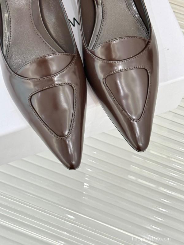 The Row 2025 SS Kitten Heel Pointed Toe High Heels - KFY00320