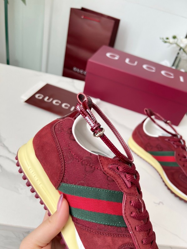 Gucci Women's Casual Shoes with GG Supreme Print and Metal Horsebit Detail - AS00330