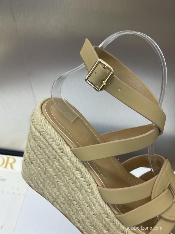 Dior D-Club Jelly Color Hollow Layered Cross Strap Platform High Heel Women's Shoes - KFY00290