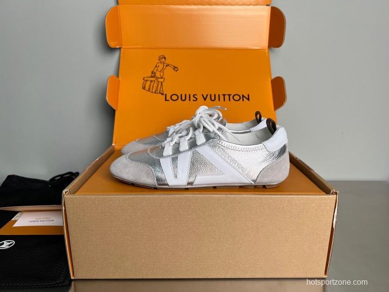 Lv Sneakerina 2025 SS Ballet Round Toe Lace-Up Low Top Lifestyle Casual Shoes - YC