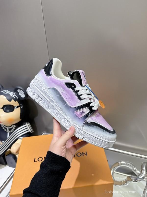 Louis Vuitton Trainer Basketball Series Cracked Ice Glue Process Sneakers - LY00490