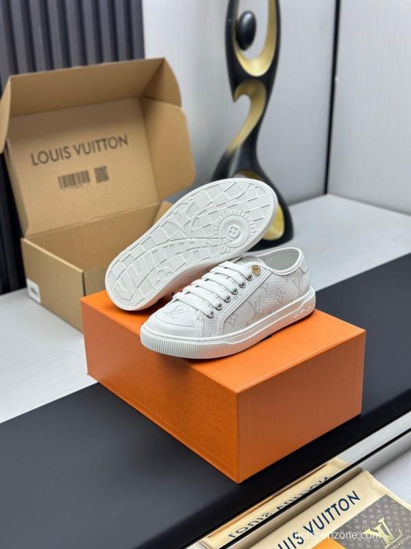 Louis Vuitton Time Out Series Animal Print Casual White Sneakers - AS00260