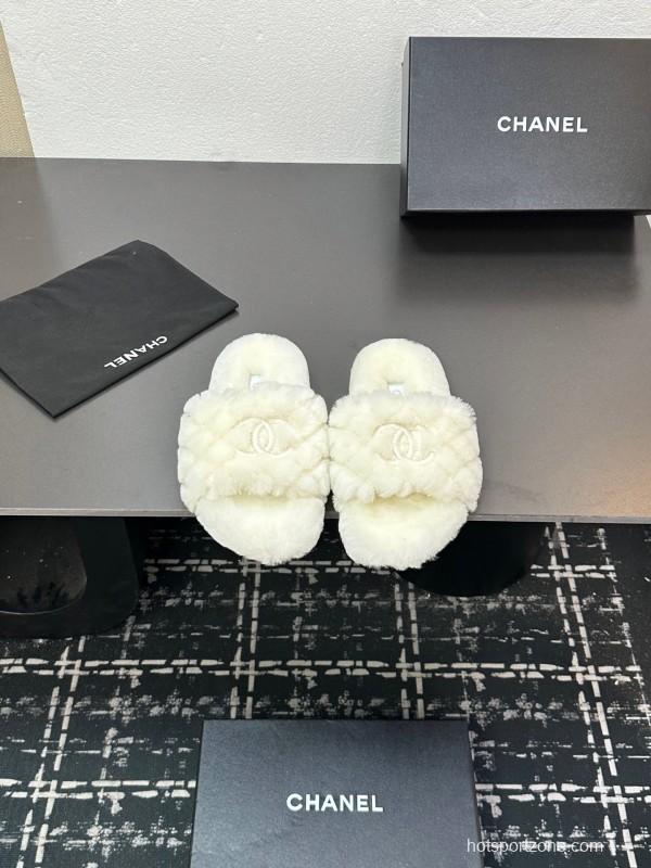 Chanel 2025SS Fashion Fur Slippers - LY00250