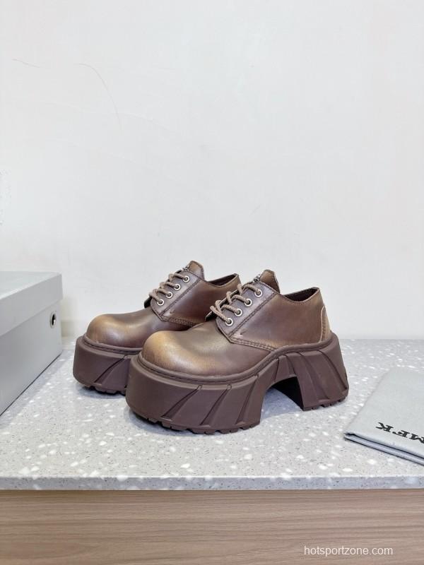 Smfk 2025 SS Collection Platform Derby Shoes with Thick Sole - LY00260