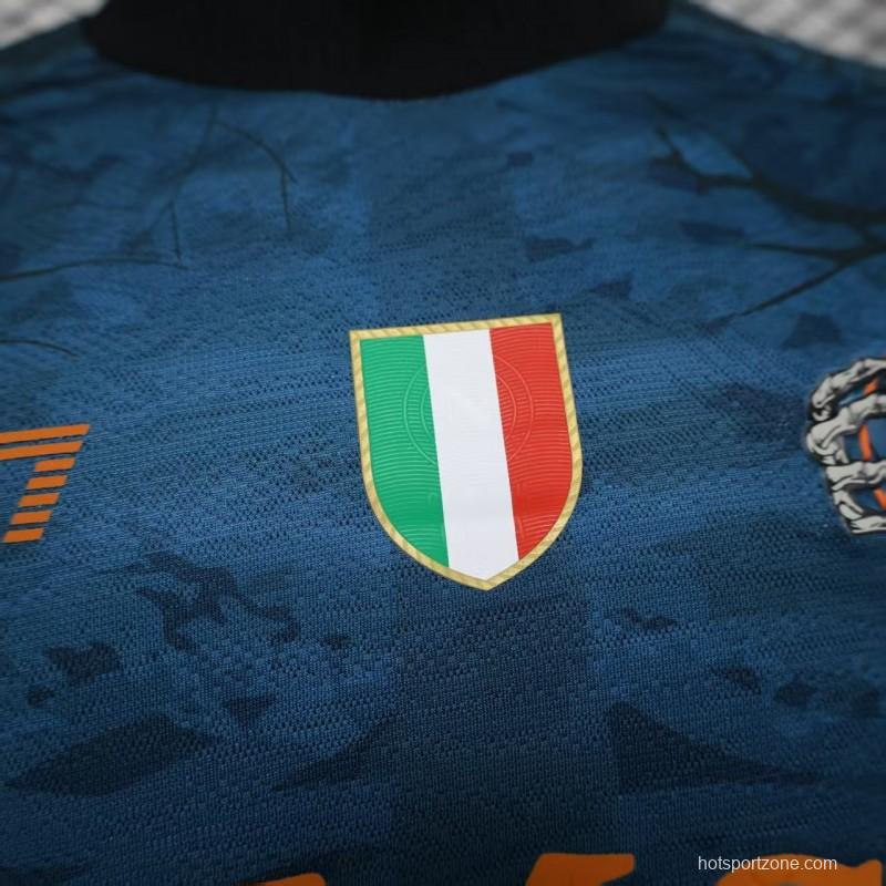 Player Version 25/26 Napoli Halloween Blue Jersey-Glow In Dark