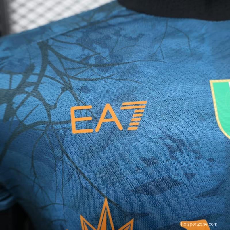 Player Version 25/26 Napoli Halloween Blue Jersey-Glow In Dark