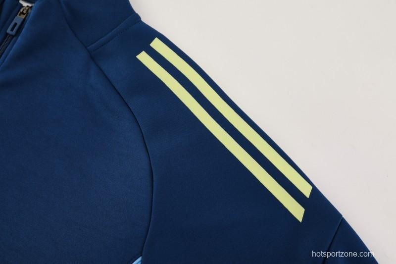 2025 Adidas Azure Blue Full Zipper Jacket+Long Pants
