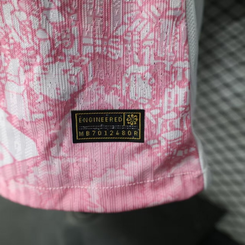 Player Version 2026 Brazil Special Edition White with Christ the Redeemer Pink Pattern Jersey