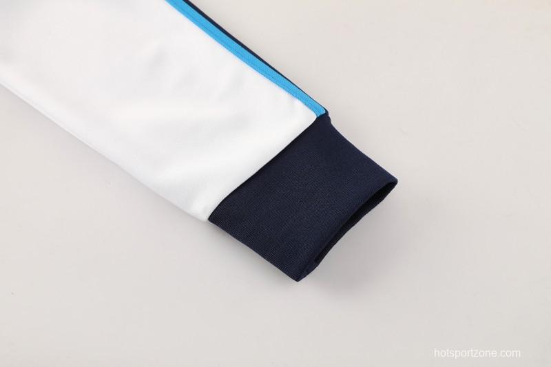 25/26 SSC Napoli White  Full zipper Jacket Tracksuit+ long pants