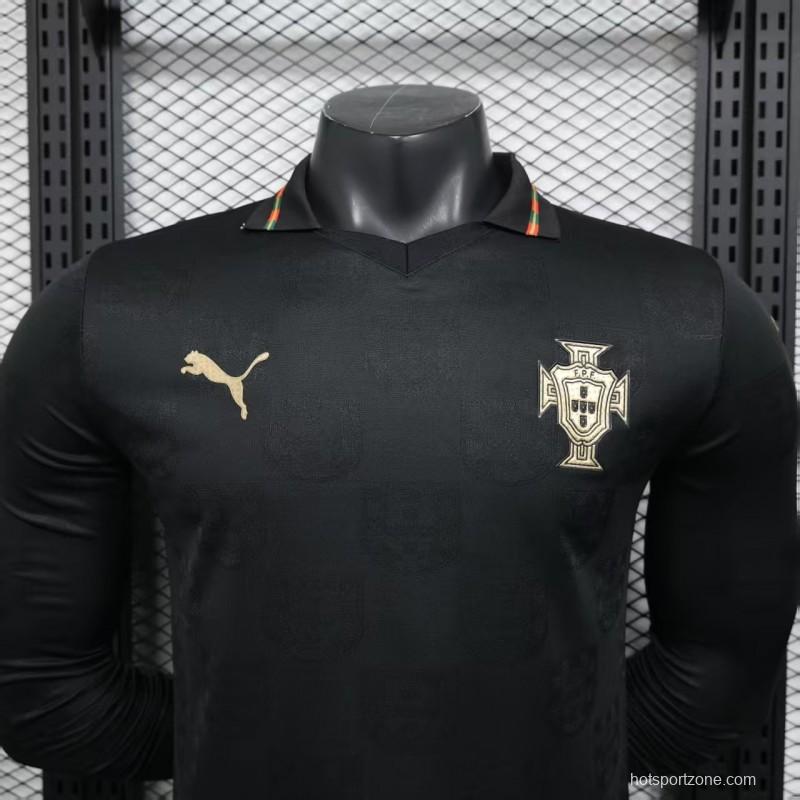 Player Version 2026 Portugal Goalkeeper Dark Grey Long Sleeve Jersey