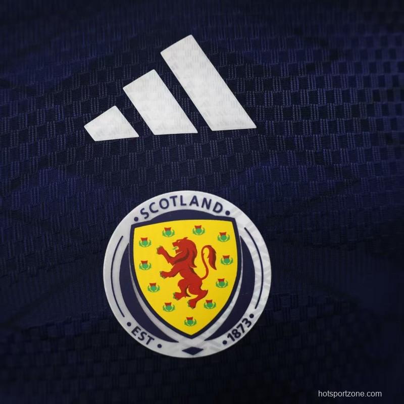 2026 Player Version  Scotland Home Navy Blue  Jersey