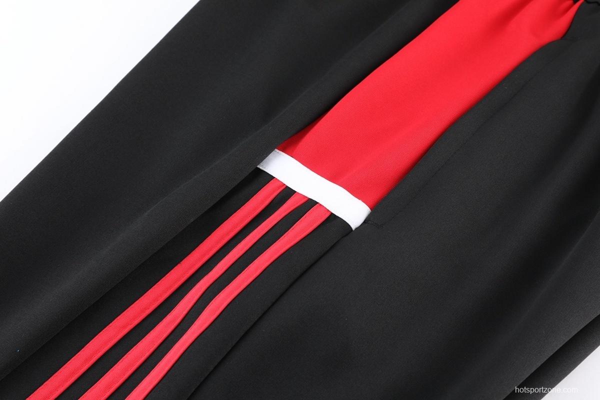 2026 Adidas Blue Full Zipper Jacket + Black Long Pants