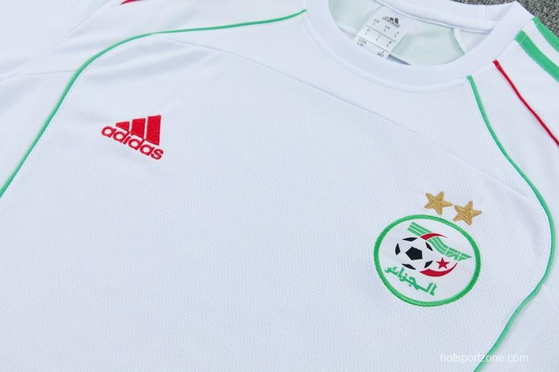 26/27 Algeria White  Short Sleeve+Soccer Shorts