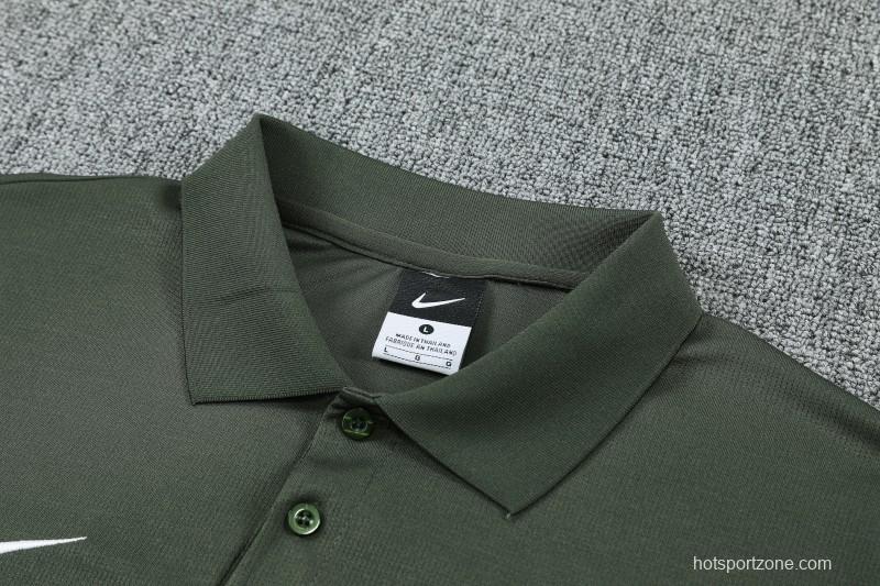 26/27 Chelsea  Dark Green Polo Training Shirt + Long Pants Tracksuit