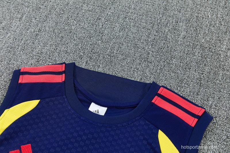 26/27  Colombia Navy Blue Sleeveless Training Vest +Shorts Set