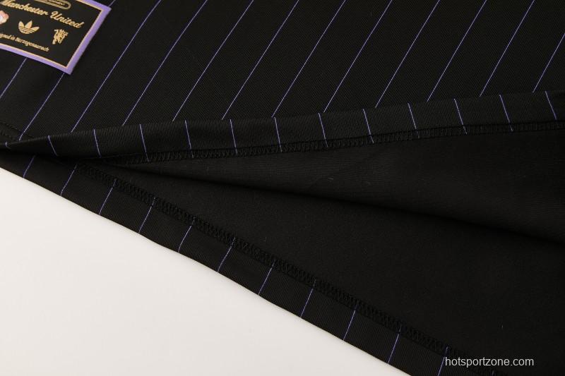 26/27  Manchester United Black Short Sleeve+Soccer Shorts