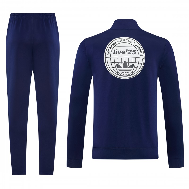 2026 Adidas Navy Blue Full Zipper Jacket + Long Pants