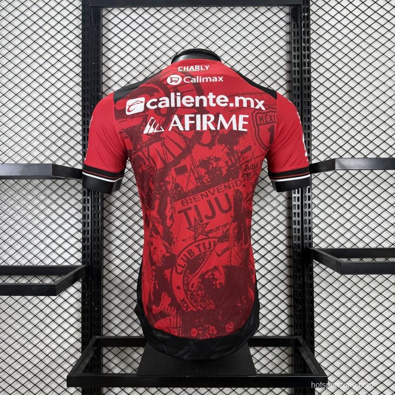 Player Version 25/26 Club Tijuana Red & Black home Jersey
