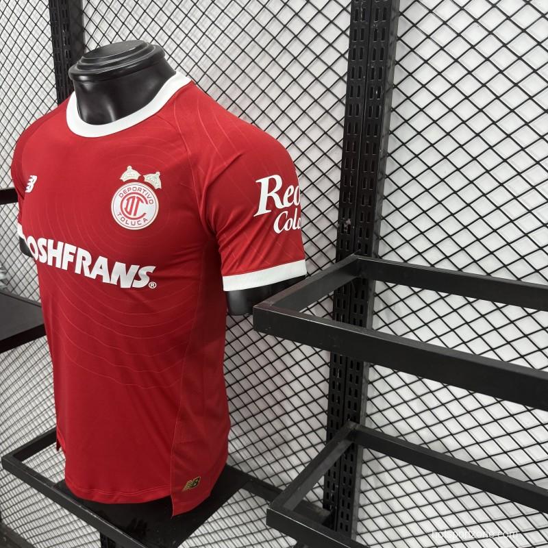 Player Version 26/27 Deportivo Toluca FC New Balance Home Deep Red White Jersey
