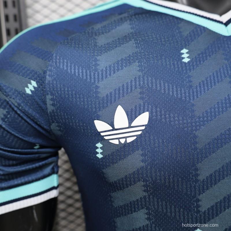 Player Version 2026 Germany  Navy Blue with Zigzag Pattern Away Jersey