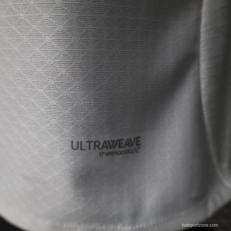 Player Version 26/27 Manchester City White with Blue Stripe Away Jersey