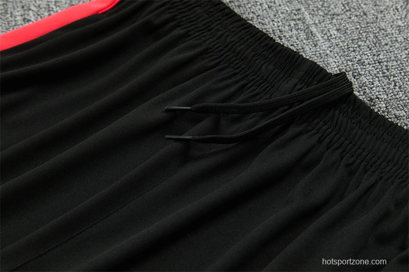 26/27 Brazil Black & Red Half Zipper Jacket Tracksuit + Long Pants