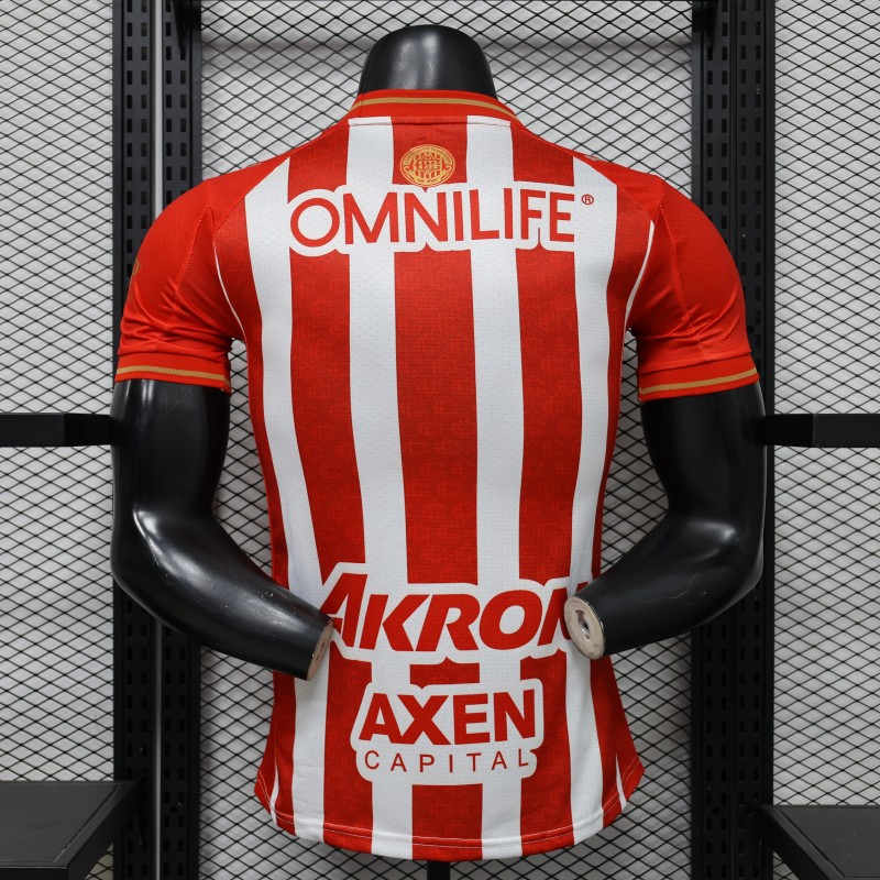 Player Version 26/27 Chivas de Guadalajara Red & White Stripes Home Jersey