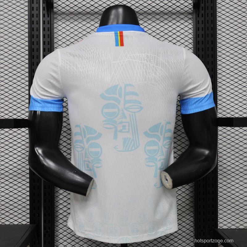 Player Version 26/27  DR Congo  White & Sky Blue  Special Edition Away Jersey