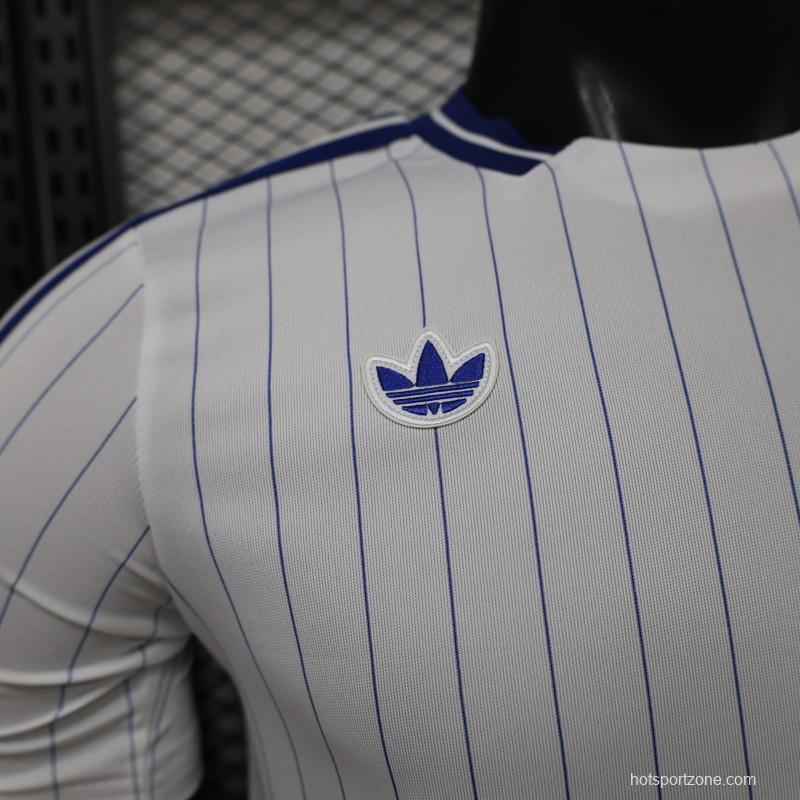 Player Version 26/27 Millonarios FC White & Navy Blue Pinstripe Retro Special Edition Home Jersey