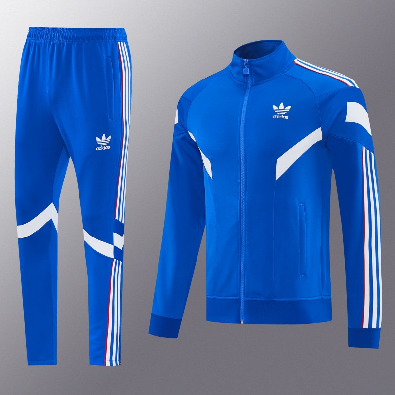 2026/27 Adidas Originals Blue Full Zipper Jacket Tracksuit + Long Pants