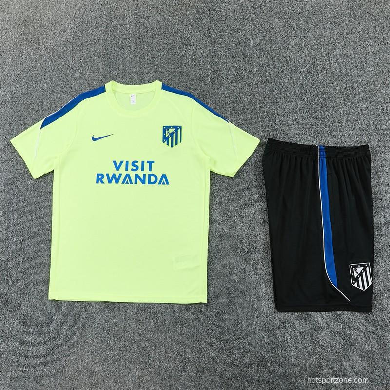 2026 Atletico Madrid Fluorescent Green Short Sleeve+Soccer Shorts