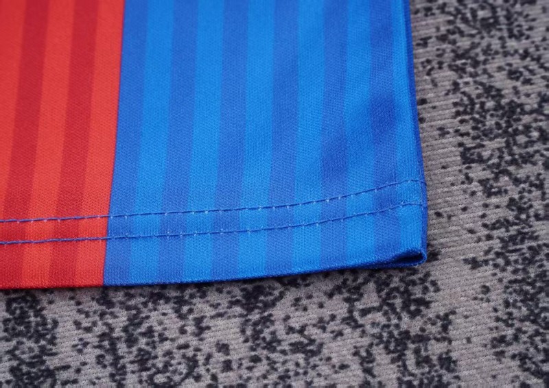 Retro 1989/92 Kids FC Barcelona Blue & Red Stripe Home Jersey