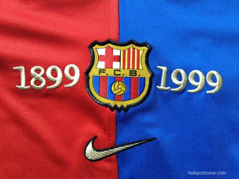 Retro 1899/1999 Kids Barcelona Centennial Long Sleeve Jersey