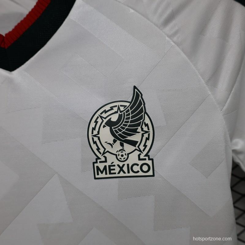 Player Version 2026 Womens Mexico Away White with Geometric Diamond Texture Jersey