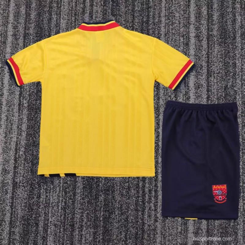 Retro 1993/94 Kids Arsenal Yellow & Black Away Jersey