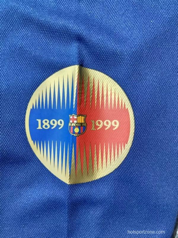 Retro 1899/1999 Kids Barcelona Centennial Long Sleeve Jersey