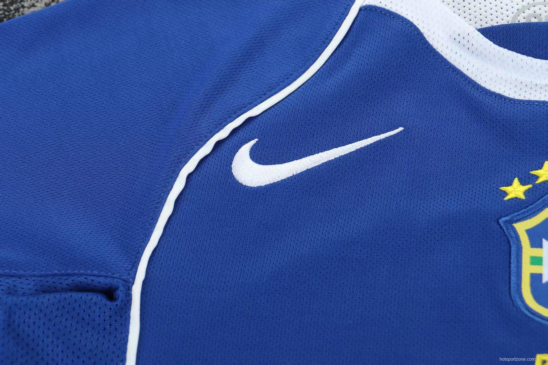 Retro 2004 Kids Brazil Away Jersey