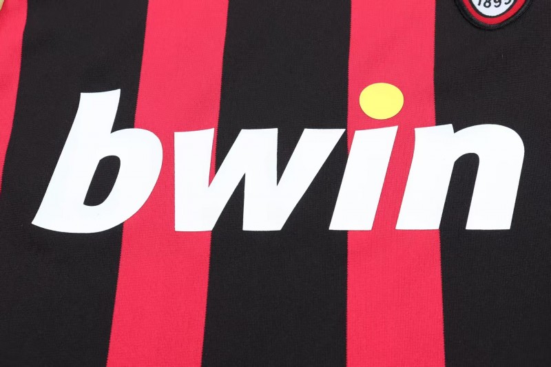 Retro Kids 06/07 AC Milan Home Long Sleeve Jersey