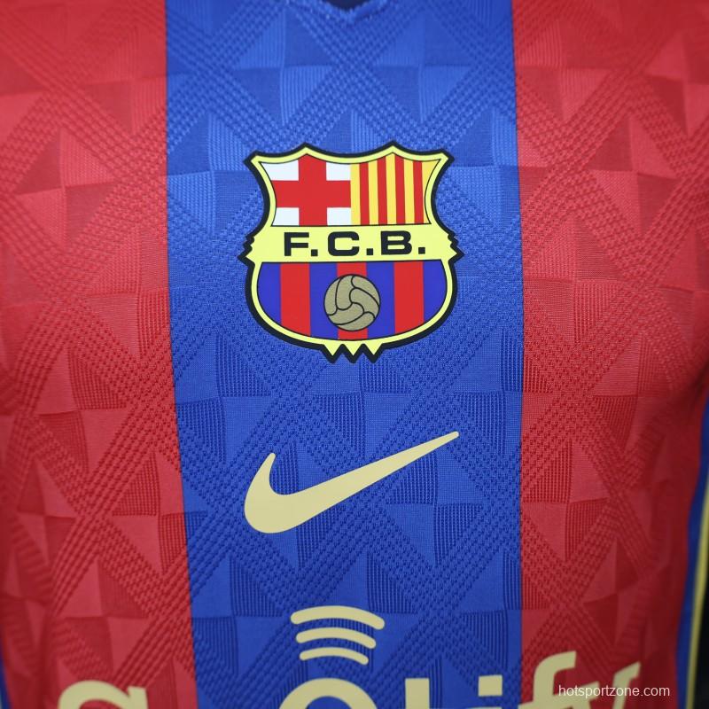Player Version 26/27 FC Barcelona Home Red Blue  Stripe Jersey