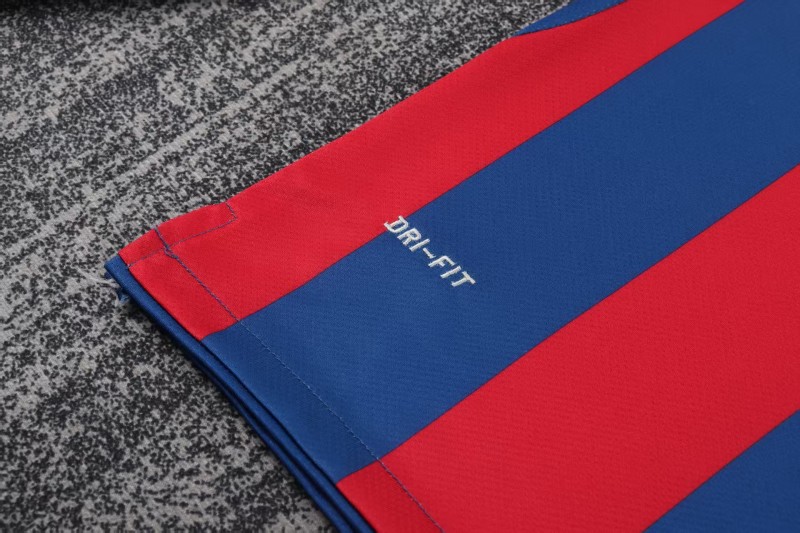 Retro Kids 10/11 Barcelona Red Blue Home Long Sleeve Jersey