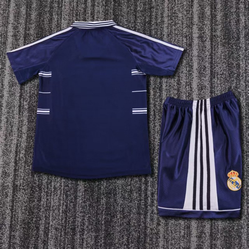 Retro Kids 98/99 Real Madrid Away Navy Jersey