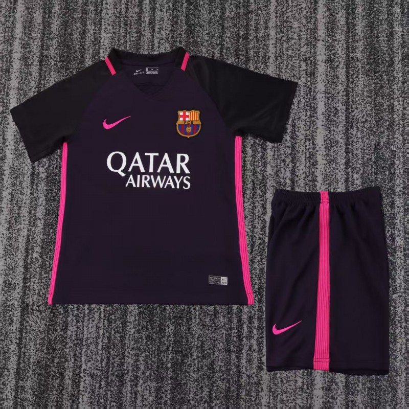 Retro Kids 16/17 FC Barcelona Away Jersey