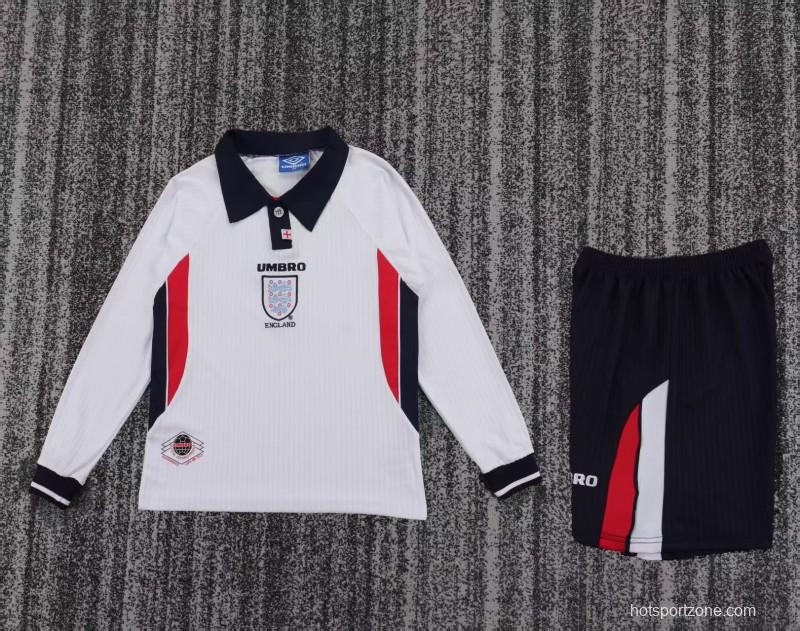 Retro 1998 England Home Long Sleeve Jersey